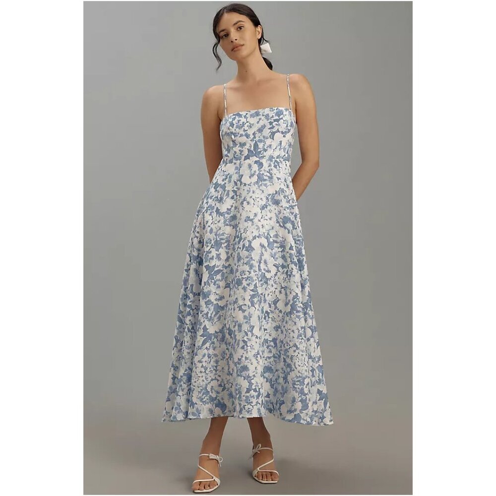 Reformation Blue and White Floral Maxi Dress